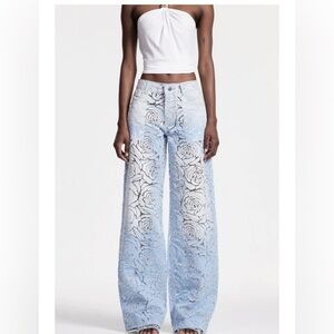 Innovare Denim Chlodulf Flower Cutout Jeans size small new with tags